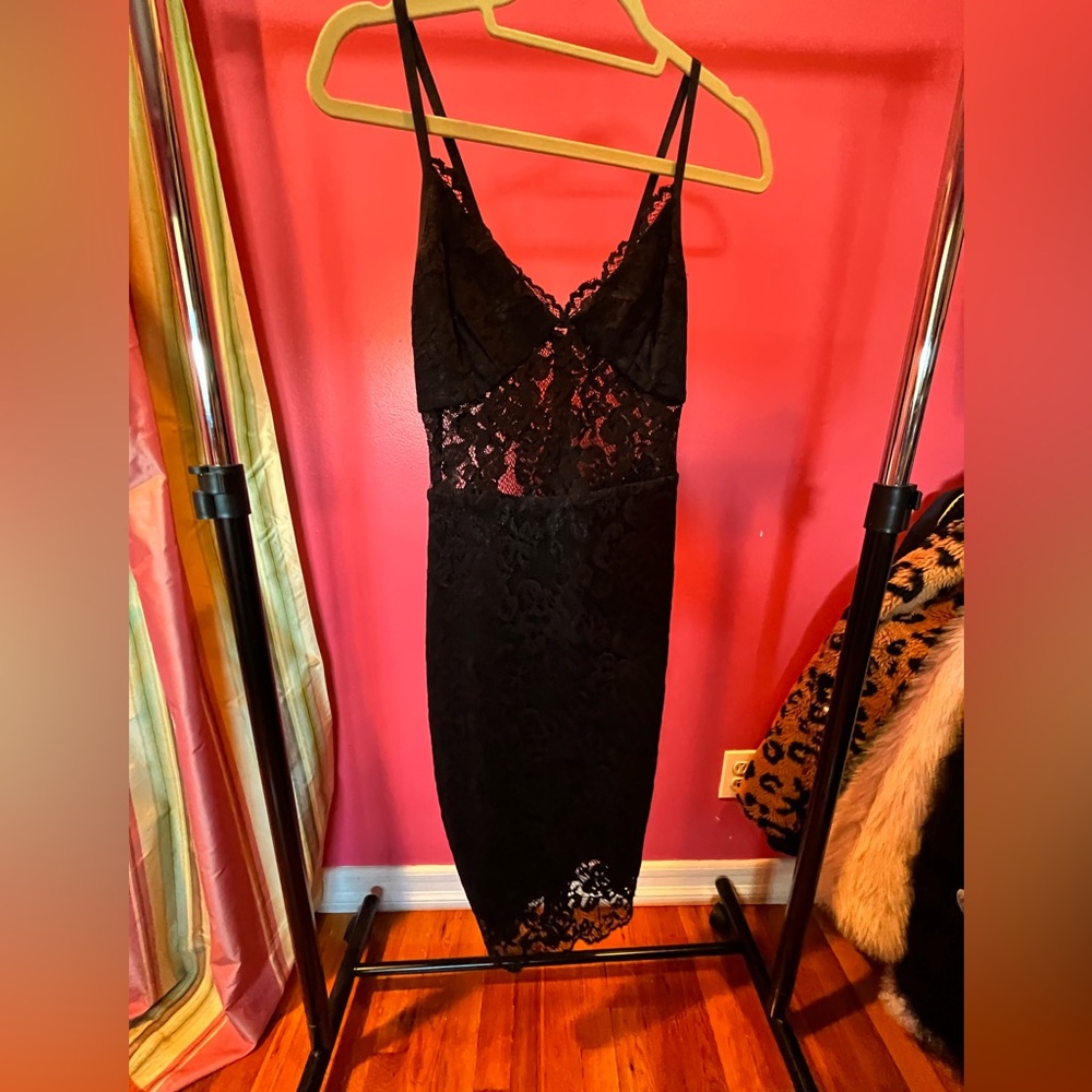 Bec+Bridge Black Lace Bodycon Dress